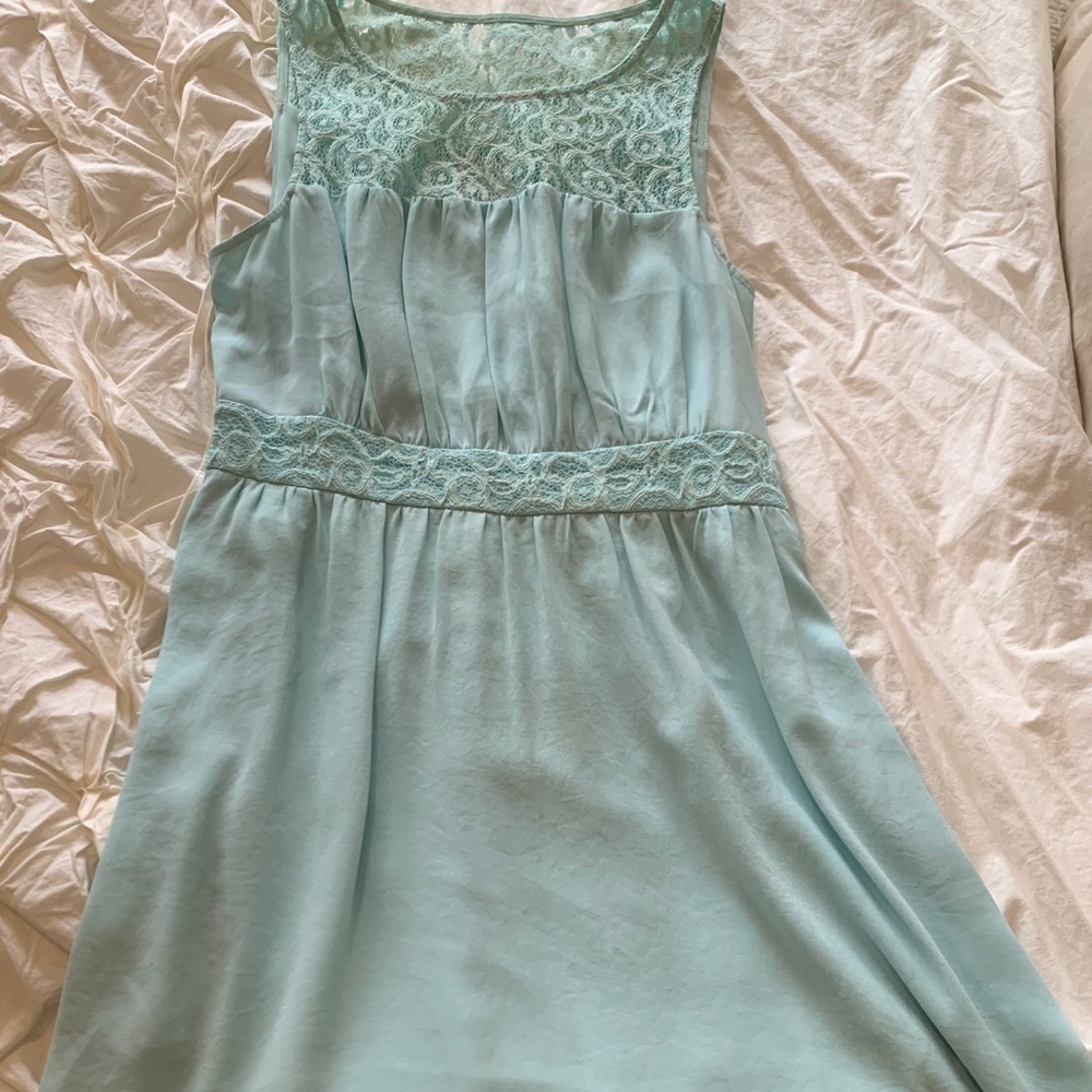 Light blue laced dress